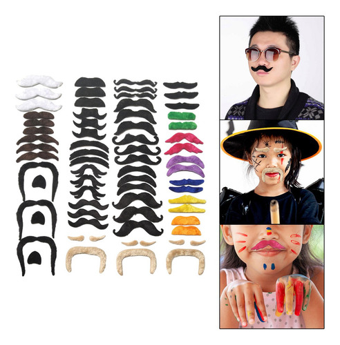 [ 66 Piezas De Bigote Falso, Barba Y Pelo, Artículo