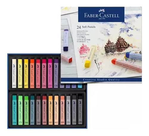 Set De 24 Tizas Pastel Blandas Faber-castell Creative Studio