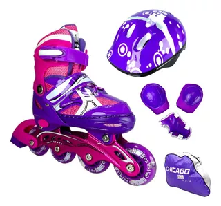 Patines En Linea Ajustables Semiprofesionales Kit Chicago