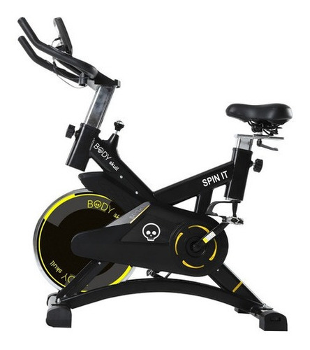 Bicicleta Spinning Fija Body Skull Usuario 120kg Disco 6 Kg 