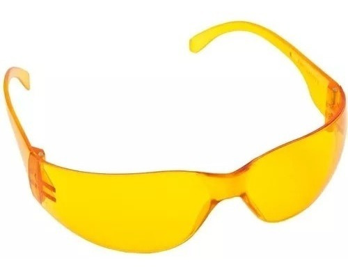 2 Peças Óculos Segurança Âmbar Lente Amarela - Visão Noturna