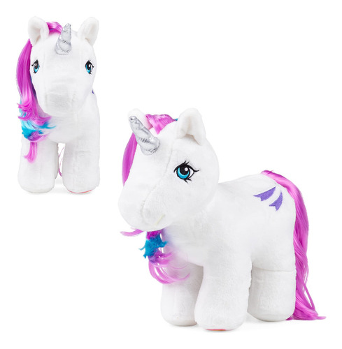 My Little Pony Peluche De Unicornio Y Pegaso De 40 Aniversa. Color Blanco y Morado