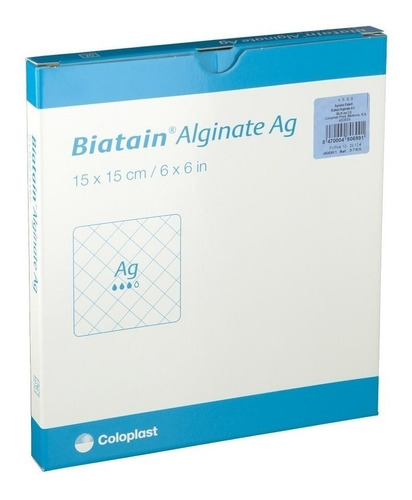Aposito Biatain Alginate Ag 15x15 X Caja 10 Unidades Cod 3765