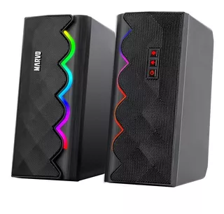 Parlante 2.0 Marvo Sg-269 Bluetooth Rainbow Potencia 6 Rms