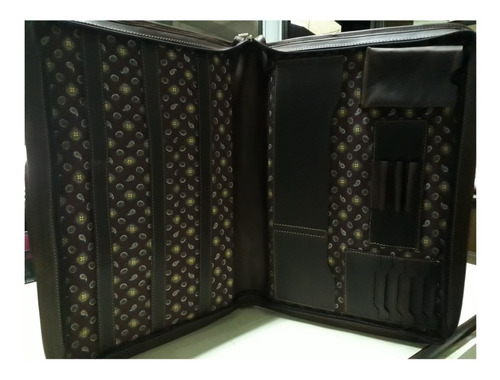 Portafolio Porta Agendas Carpincho Y Cuero Nuevo