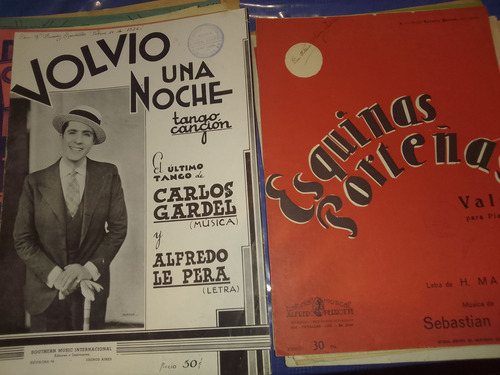 Lote De 140 Partituras Antiguas De Piano Tango Clasica Etc (Usado)