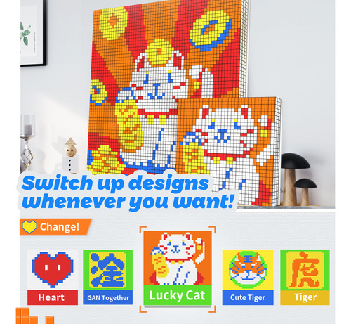 Cubos Mosaico Gan 10x10, 100 Piezas 3x3 Mini Cubos, Con