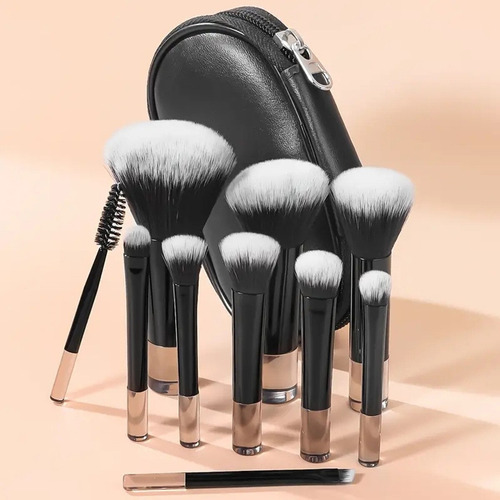 Principiante 10pcs Mini Set De Pinceles De Maquillaje