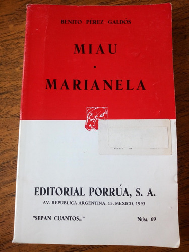 Miau Marianela - Benito Pérez Galdós
