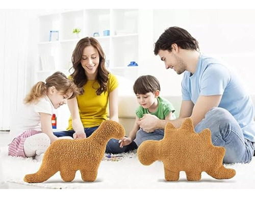 I Paquete 3 Almohadas Peluche Con Nuggets Pollo Y Dinosaurio