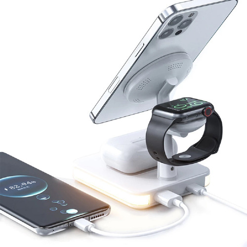 Carregador Dock 3 Em 1 Sem Fio Suporte P/ iPhone Magsafe