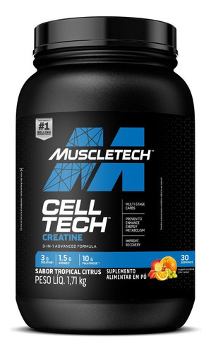 Creatina Cell Tech Sabor Tropical Citrus 1710g - Muscletech