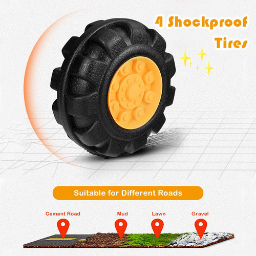Chefjoy Ride On Bulldozer Truck For Kids Excavator Digger