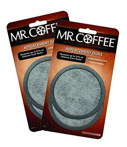 2 X Mr. Coffee Agua 2pk Sustitución Del Filtro.