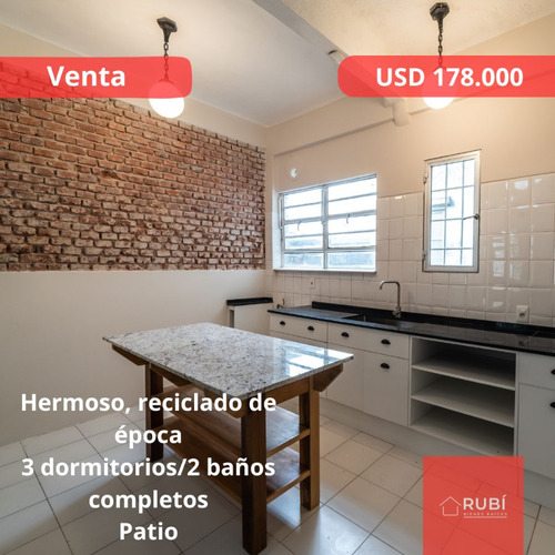 Venta Apartamento 3 Dormitorios De Estilo Reciclado Con Patio En El Centro