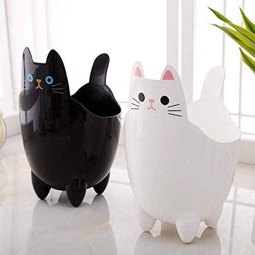 Mini Cubos De Basura De Mesa Abs Forma De Gato De Dibuj...