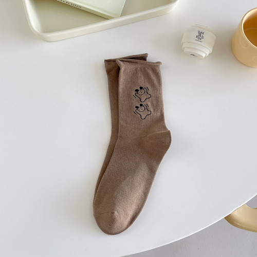 Lindos Calcetines De Algodón Con Dibujos Animados Para Mujer