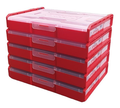  Caja Herramientas Organizador Apilable Con Trabas Emtop X5