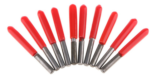 10 Unids 4mm Carburo Pcb Grabado Bits Cnc Herramienta
