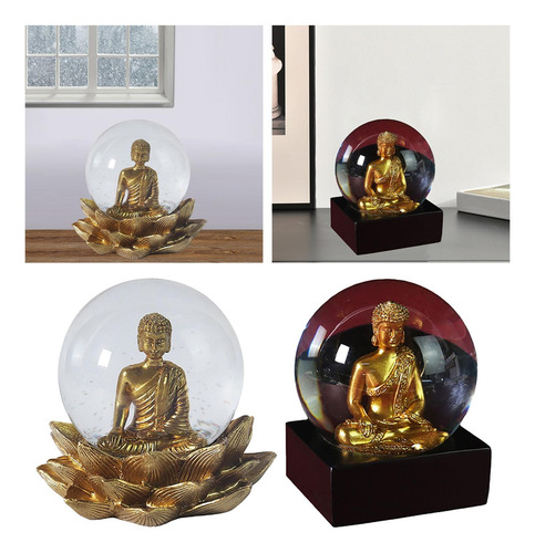 2x Estatua De Buda Figuritas Brillantes Escultura Yoga