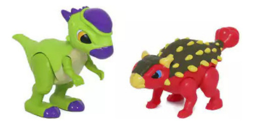 Dinosaurios X 2 Ankylosaurus/pachyce Dino Troops Kids