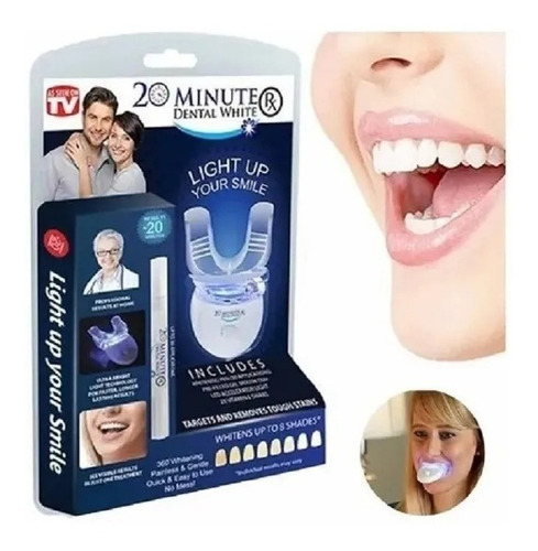 Kit De Blanqueamiento 20 Minutes Dental White Luz Led.