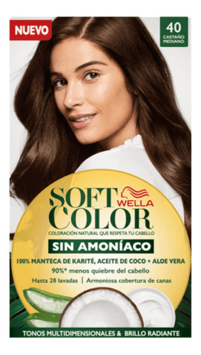 Soft Color Tintura Semi-permanente Kit Castaño Mediano 40 So
