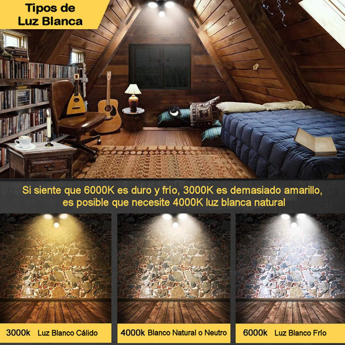 Pack 6 Focos Cálidos Con 2 Rieles Negro 1mt Para Cielo/techo