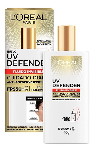 Crema Facial Fluido Invisible Uv Defender fps50 + toque Seco