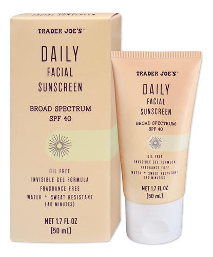 Trader Joes Daily Facial Sunscreen Broad Spectrum Spf 40 Oil
