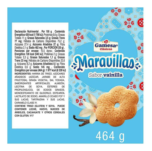 Galletas Gamesa Maravillas Vainilla 464g