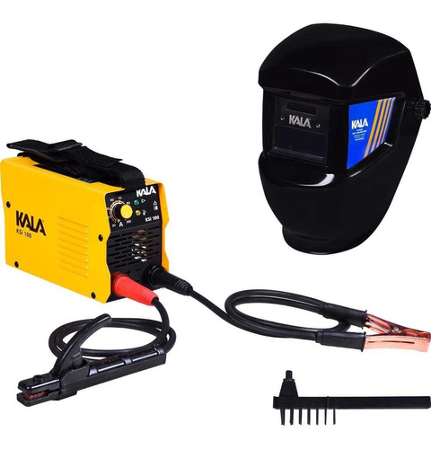 Maquina Solda Inversora 220v Kala+ Máscara Autoescurecimento Cor Amarelo Frequência 50 Hz/60 Hz