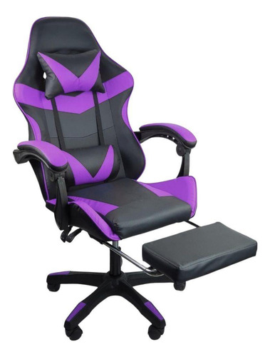 Cadeira Gamer Stillus Com Apoio Para Os Pés - Roxo