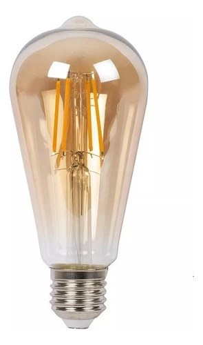 Lampara Led Filamento Tubular Vintage 6w Luz Cálida 6807 