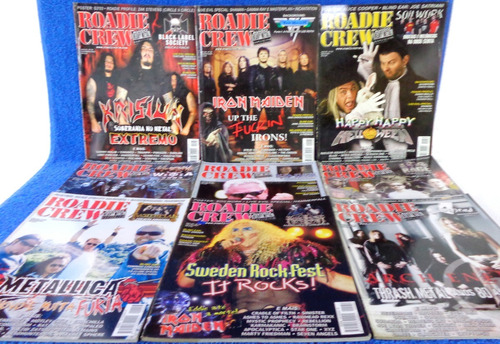 Roadie Crew 9 Revistas N°54,53,55,58,56,57,52,60,59