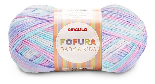 Fio Fofura Baby E Kids Circulo 100g 254mts 100% Acrílico Cor 9490- Mescla Carrossel