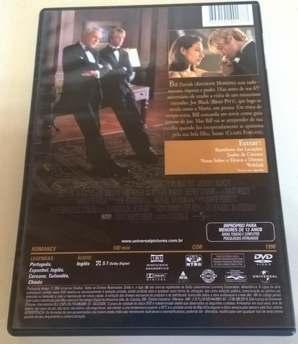 Conoces A Joe Black ? Brad Pitt Anthony Hopkin Dvd Importado (Usado)