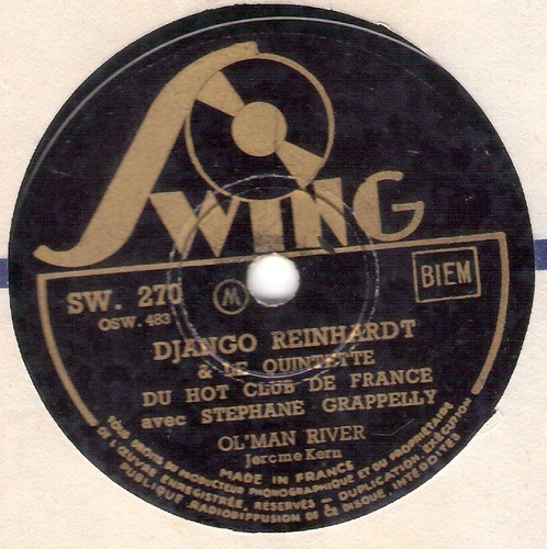  Django Reinhardt: Ol' Man River-si Tu Savais/78  Rpm Swing 