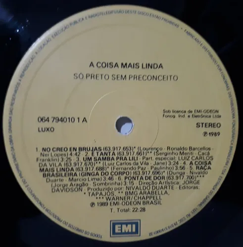 Lp - Só Preto Sem Preconceito 1987 - Disco - #vinilrosario