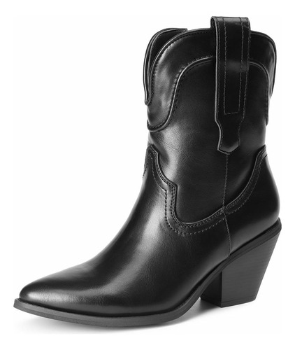 Botas Casuales Urbanas Mujer Tacón Modernas Formal 02-001