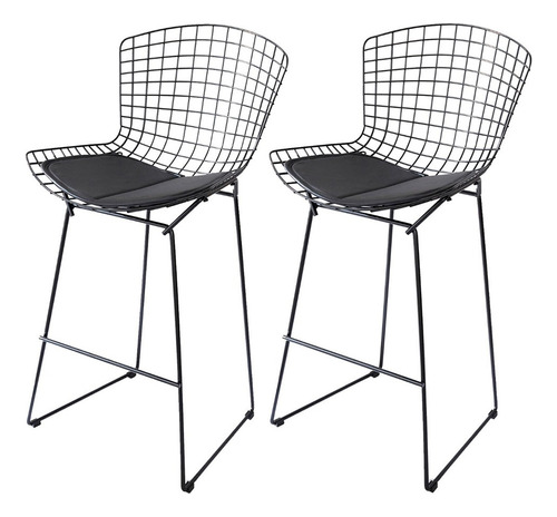 2 Dos Banqueta Desayunador Comedor Cocina Bertoia Moderna