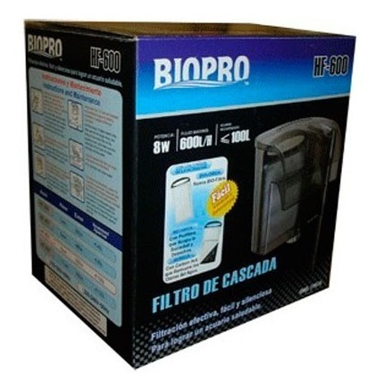 Filtro De Cascada Biopro Hf600 Para Acuarios 20 A 30 Galones