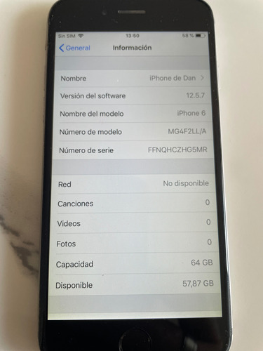 Iphone 6 64gb Plata - Apple - Liberado. - 4g/lte Excelente Negro (Usado)
