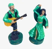 Comprar Esculturas Ciganos Casal Verde 11 Cm Em Resina