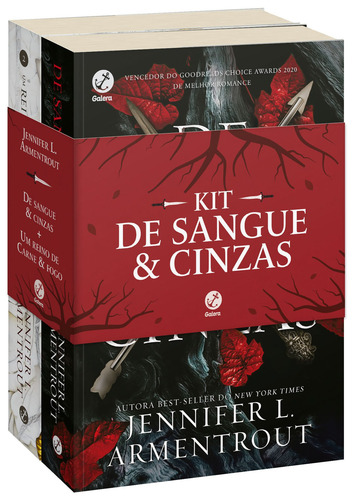 Kit De Sangue e Cinzas, de Jennifer L. Armentrout. Série Sangue e cinzas Editora Galera, capa mole em português, 2022