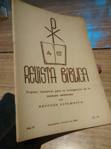 Revista Biblica Biblia Escuelas Edad Media N 19 1942 