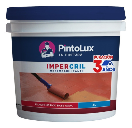 Impermeabilizante Impercril Térmico 3 Años Pintolux 4 Litros