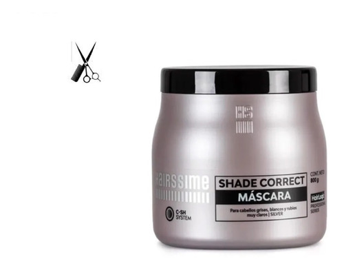 Máscara Shade Correct Hairssime Silver 800 G Rubios Grises