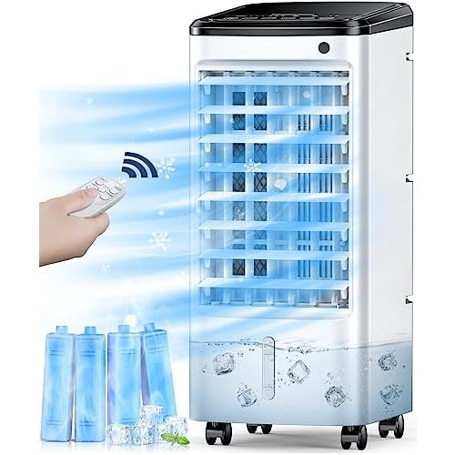 Evaporative Air Cooler,  3-in-1 Windowless Portable Air...