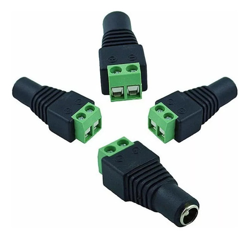 10 X Conector Plug Dc Hembra 5.5x2.1mm